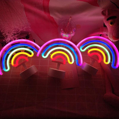 Kawaii Rainbow Neon Night Lights - Night Lights - Kawaii Bonjour