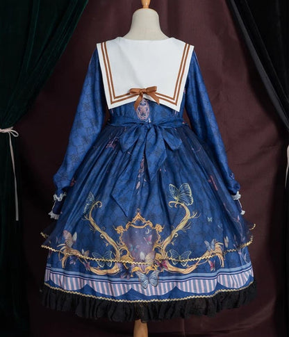 Vintage Bowknot Butterfly Cosplay Lolita Dress