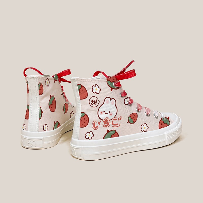 Kawaii Japanese Bunny Strawberry Sneakers - Sneakers - Kawaii Bonjour