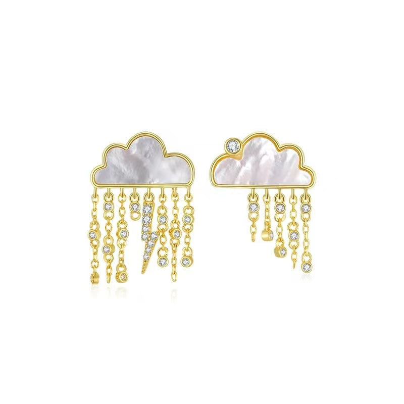 Kawaii Cloud Rain Drop Dangle Earrings