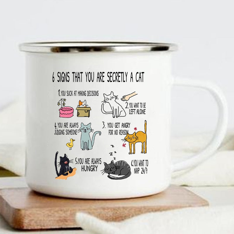 Cartoon Cat Quotes Mugs