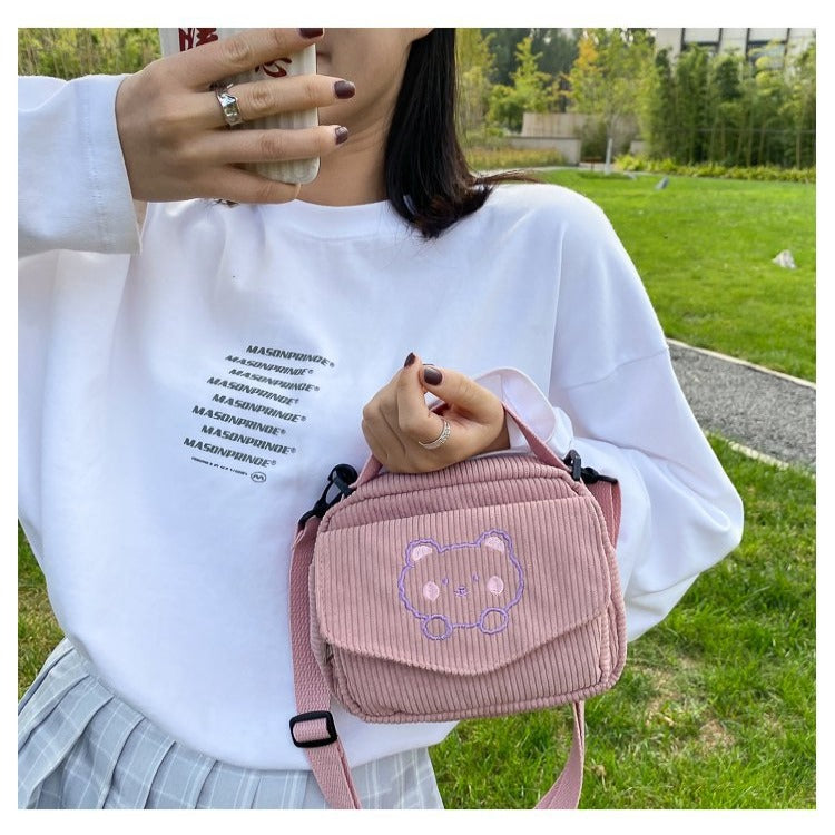 Kawaii Bear Preppy Style Bag