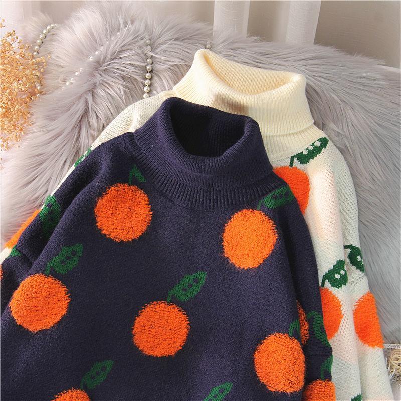 Kawaii Pullover Knitted Cherry Sweater - Sweater - Kawaii Bonjour