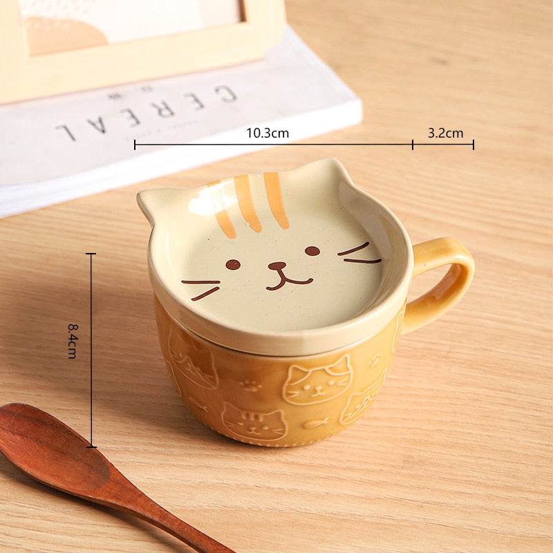 Japanese Style Cartoon Cat Mug