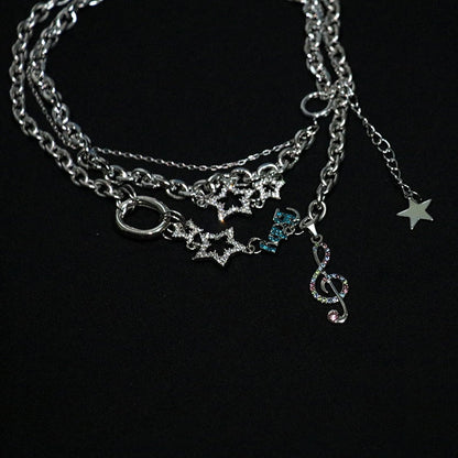 Exquisite Y2k Music Star Necklaces