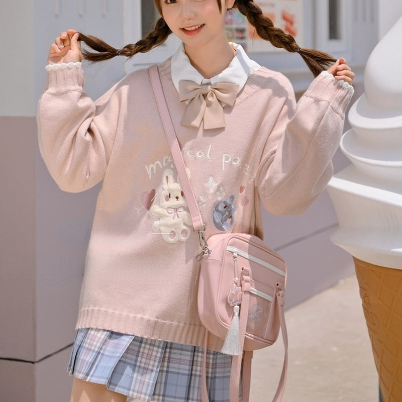 Kawaii Magical Power Bunny Knit Sweater