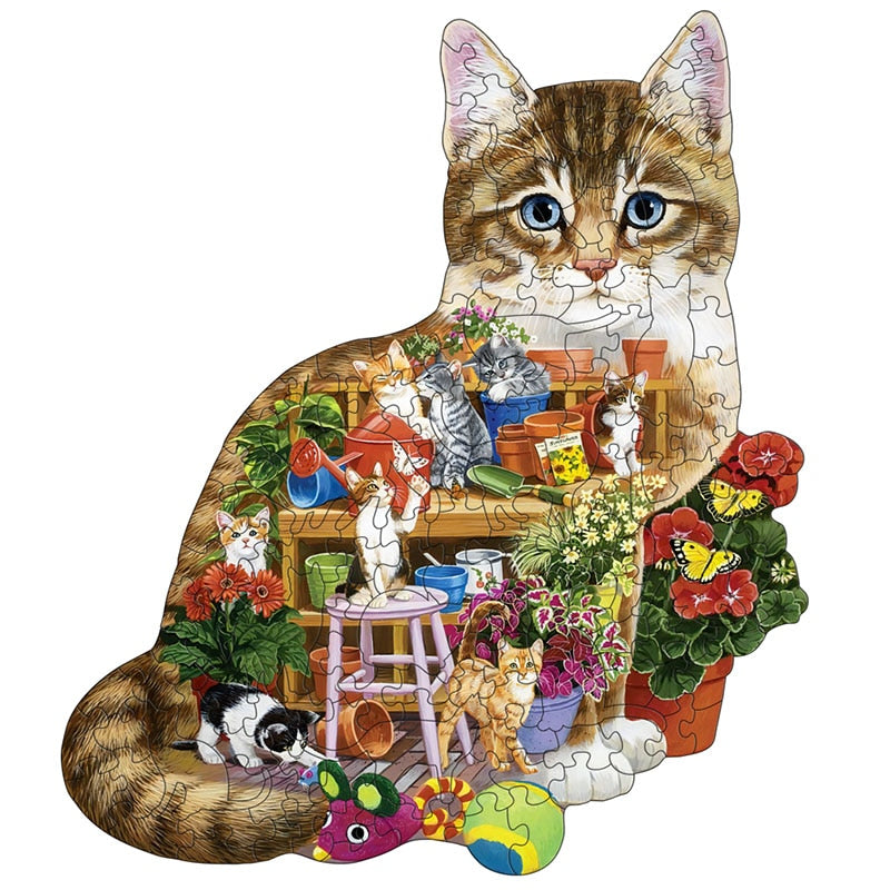 Garden Cat Jigsaw Puzzle