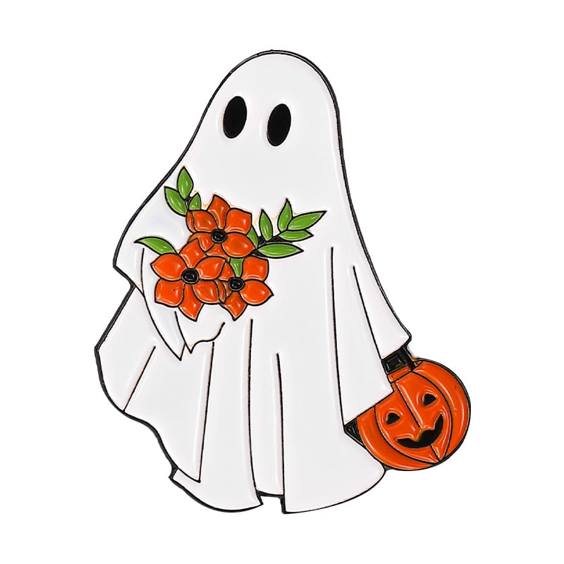 Kawaii Spooky Ghost Enamel Pins