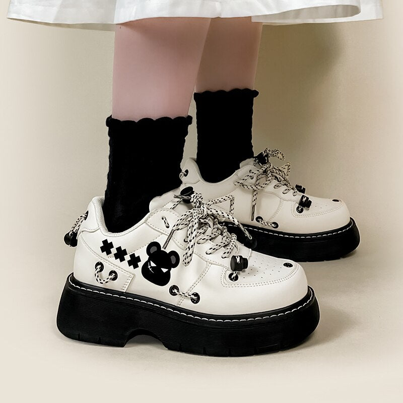 Kawaii Lolita Bear Mary Jane Shoes - Mary Janes - Kawaii Bonjour