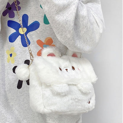 Kawaii Sweet Fluffy Bear Crossbody Bag