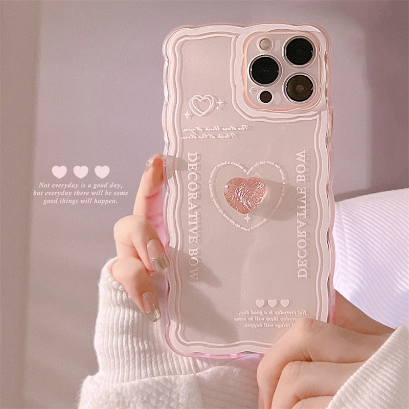 Kawaii Pink Heart iPhone Case - iPhone Case - Kawaii Bonjour