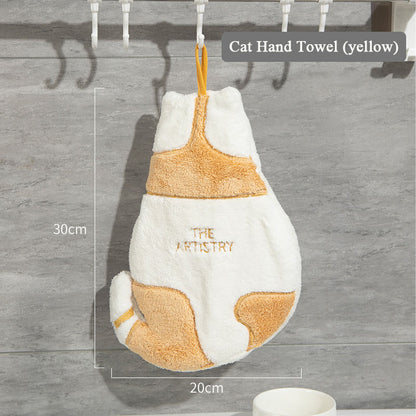 Fluffy Cat Hand Towels