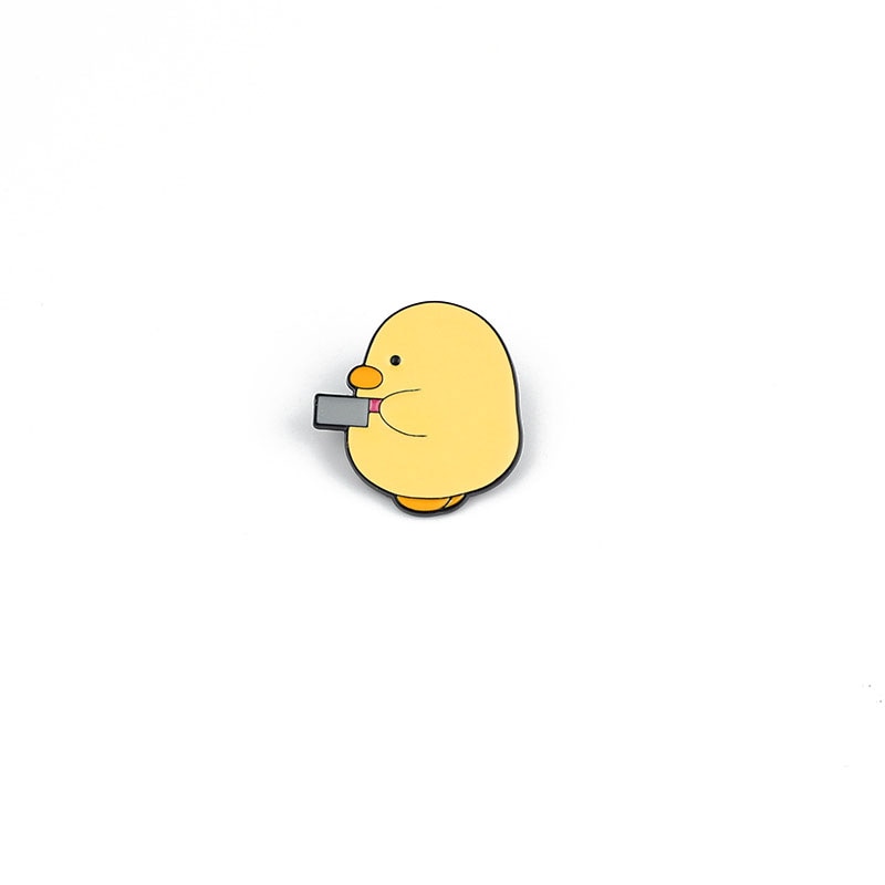 Yellow Duck Coming For Ya Enamel Pins
