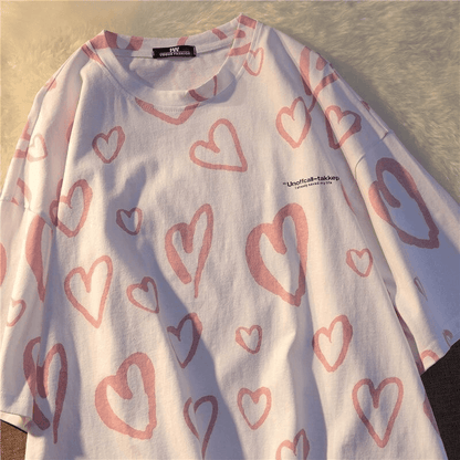 Kawaii Love Heart T-Shirt - T-Shirt - Kawaii Bonjour