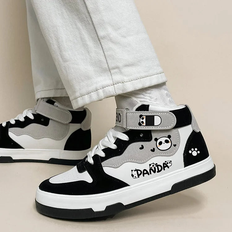Kawaii Cartoon Heart Panda Sneakers