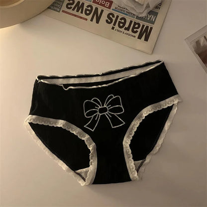 Kawaii Lolita Bow Lace Panty Set