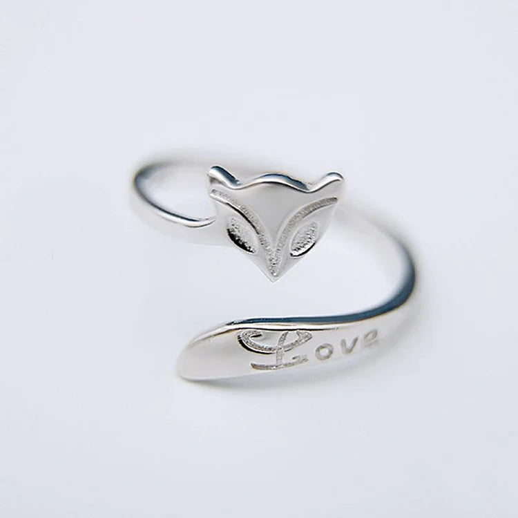Fox Love Letter 925 Sterling Silver Ring