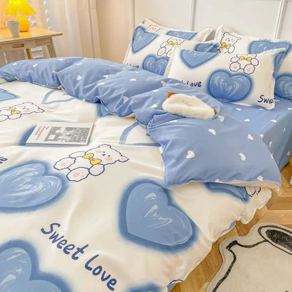 Cartoon Sweet Bear Love Heart Bedding Sets