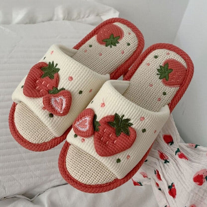 Kawaii Sweet Strawberry Slippers