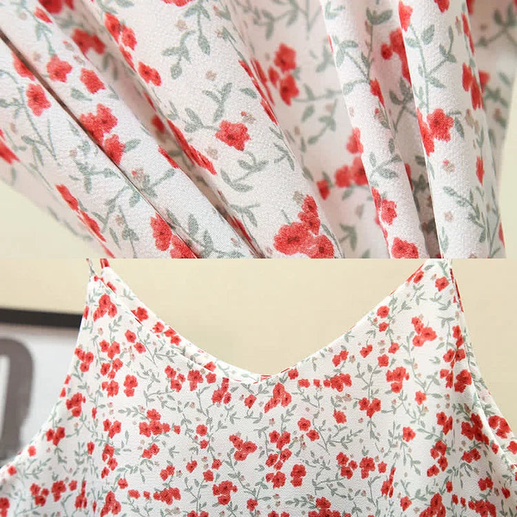 Floral Print Chiffon V-Neck Cami Top Workwear