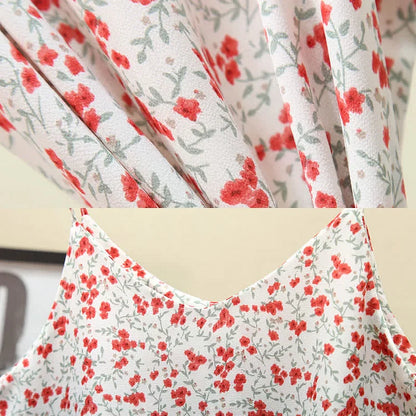 Floral Print Chiffon V-Neck Cami Top Workwear