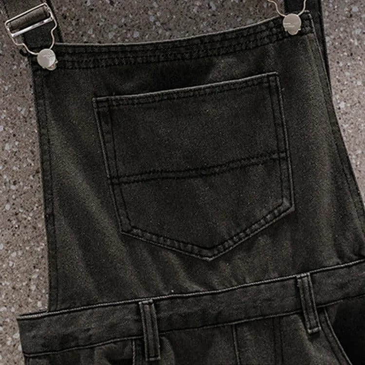 Bowknot Lapel Shirt Ripped Denim Overalls Pants Two Piece Set Meowhiskers