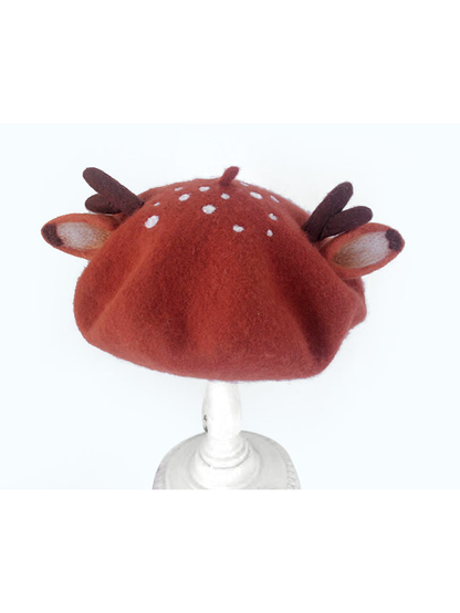 Cute Deer Antler Beret Hat
