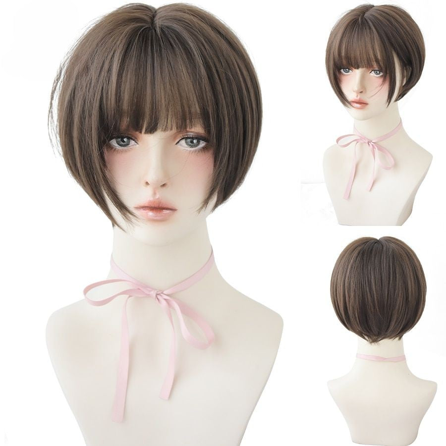 Kawaii Style Irregular Short Wig With Bangs