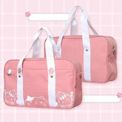 Kawaii JK Lolita Cartoon Cat Paws Uniform Crossbody Bag