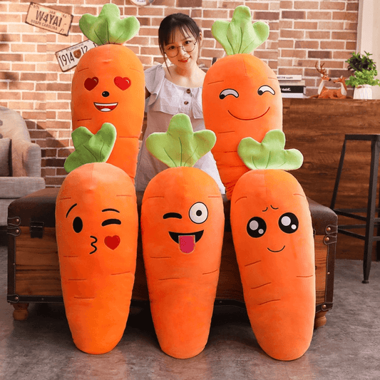 Kawaii Cute Carrot Expression Plushies - Food & Drinks - Kawaii Bonjour