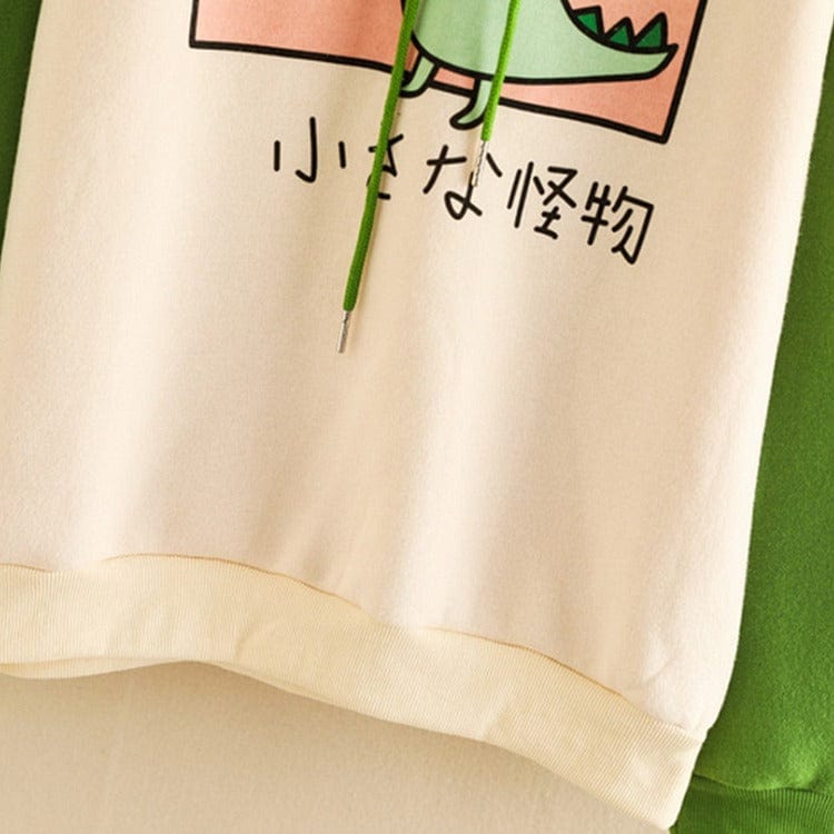 Cartoon Small Creature Dinosaur Sweatshirt Hoodie Meowhiskers