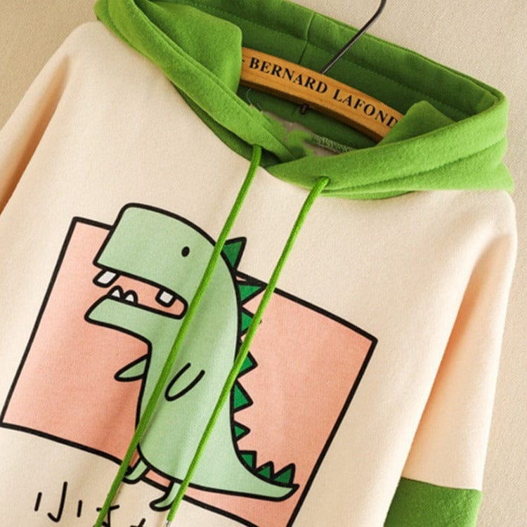 Cartoon Small Creature Dinosaur Sweatshirt Hoodie Meowhiskers