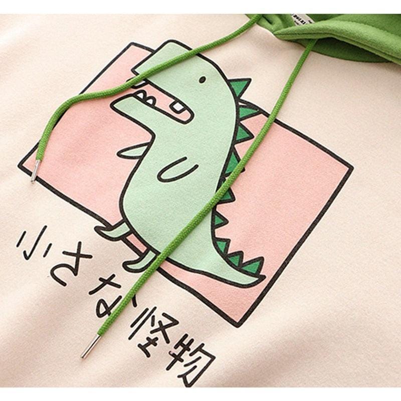 Cartoon Small Creature Dinosaur Sweatshirt Hoodie Meowhiskers