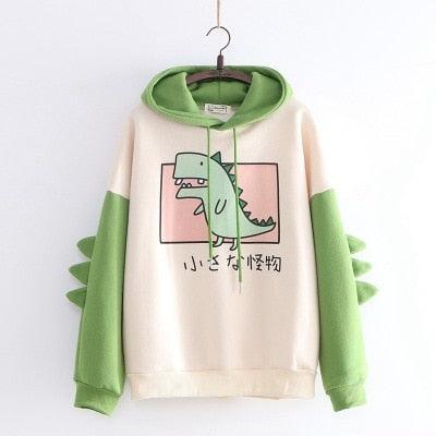 Cartoon Small Creature Dinosaur Sweatshirt Hoodie Meowhiskers