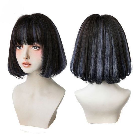 Beauty Gradient Mix Wig With Bangs