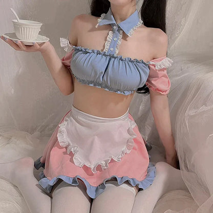 Kawaii Sexy Maid Nightdress Lingerie Set