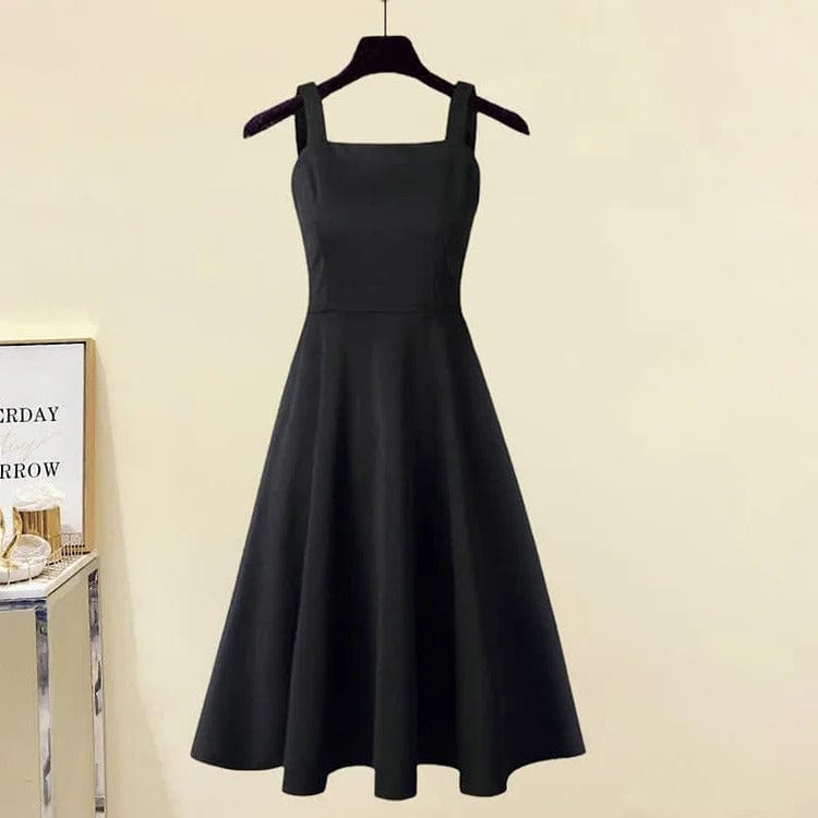 Chic Cross Knit V-Neck Sweater Slip Dress Two Piece Set Meowhiskers Chic Cross Knit V-Neck Sweater Slip Dress Two Piece Set Meowhiskers