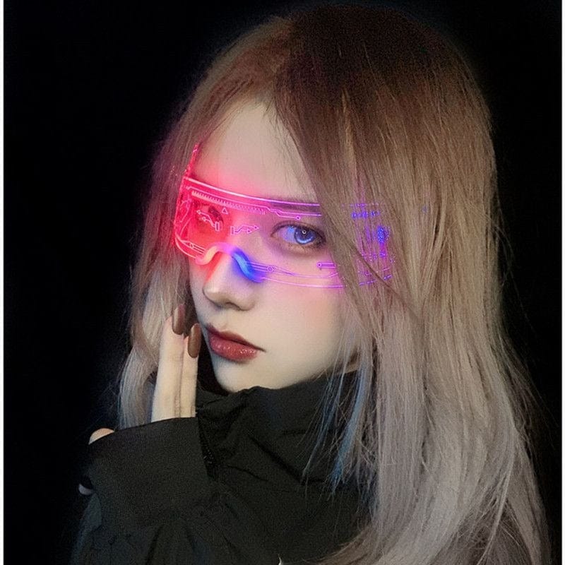 Chic LED Seven Color Luminous Glasses Meowhiskers