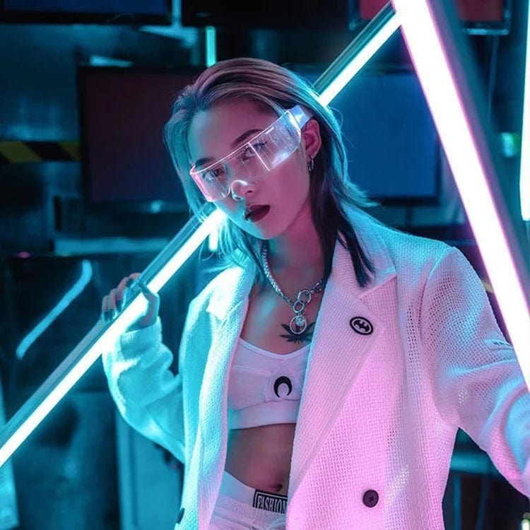 Chic LED Seven Color Luminous Glasses Meowhiskers