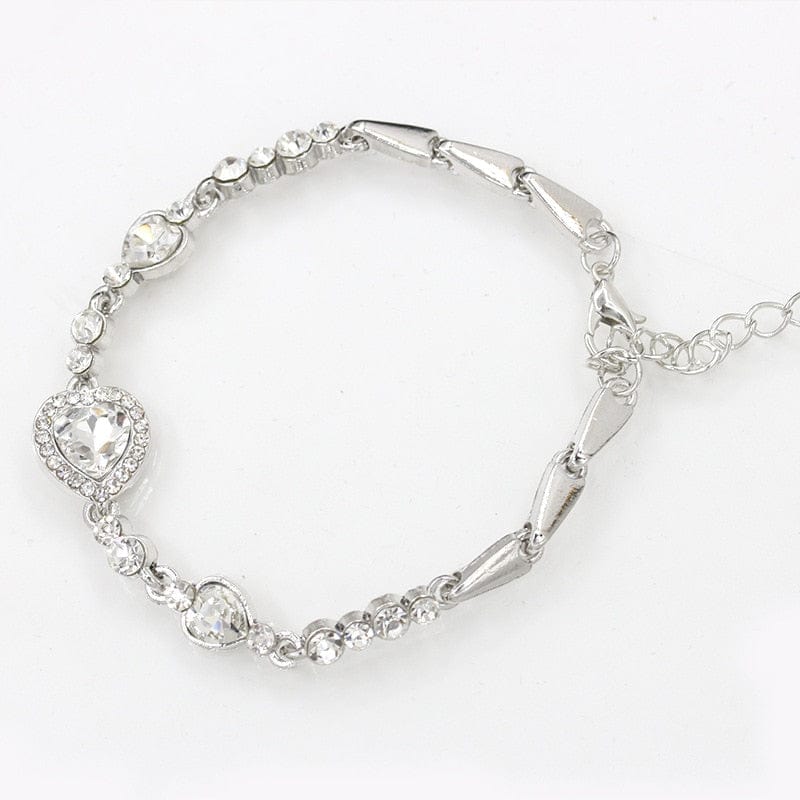 Crystal Heart Ocean Pendant Bracelets Meowhiskers