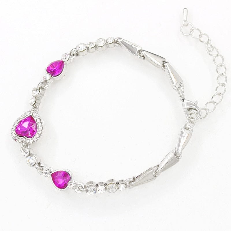 Crystal Heart Ocean Pendant Bracelets Meowhiskers