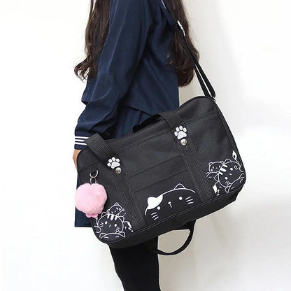 Kawaii JK Lolita Cartoon Cat Paws Uniform Crossbody Bag