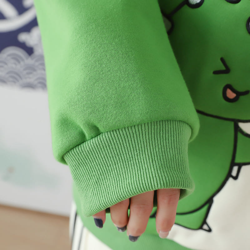 Kawaii Cartoon Dinosaur Finger Heart Sweatshirt Hoodie