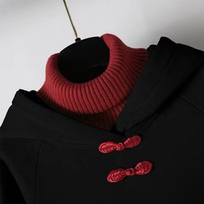 Koi Fish Letter Embroidery Hoodie Sweatshirt Dress