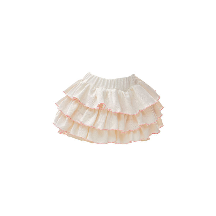 Kawaii Crop Top Love Heart Blouse Vest Mini Skirt Three Piece Set