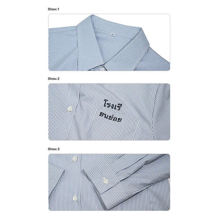 Letter Embroidery Striped Tie Polo T-Shirt Pleated Skirt JK Uniform