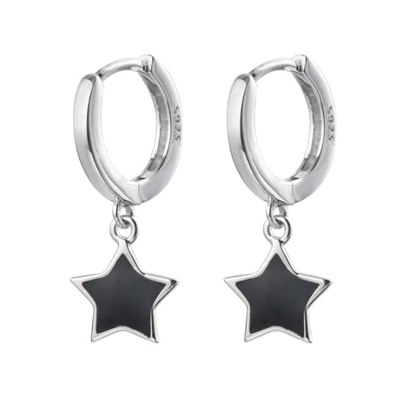 Harajuku Kawaii Silver Star Earrings Meowhiskers