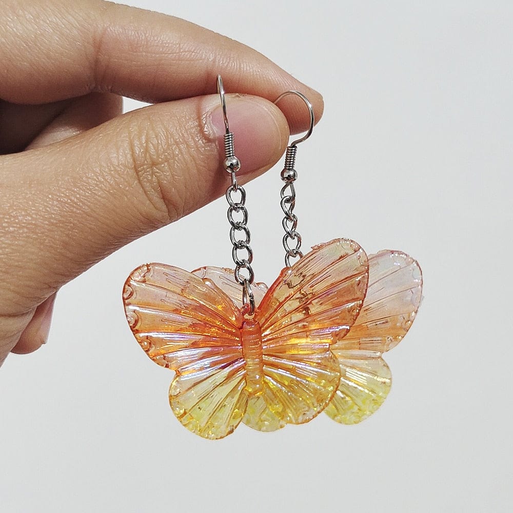 Harajuku Transparent Butterfly Earrings Meowhiskers