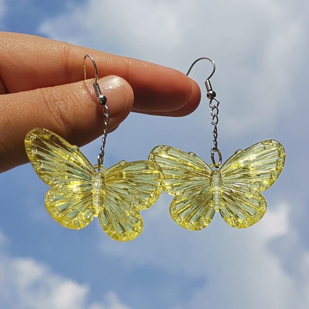 Harajuku Transparent Butterfly Earrings Meowhiskers