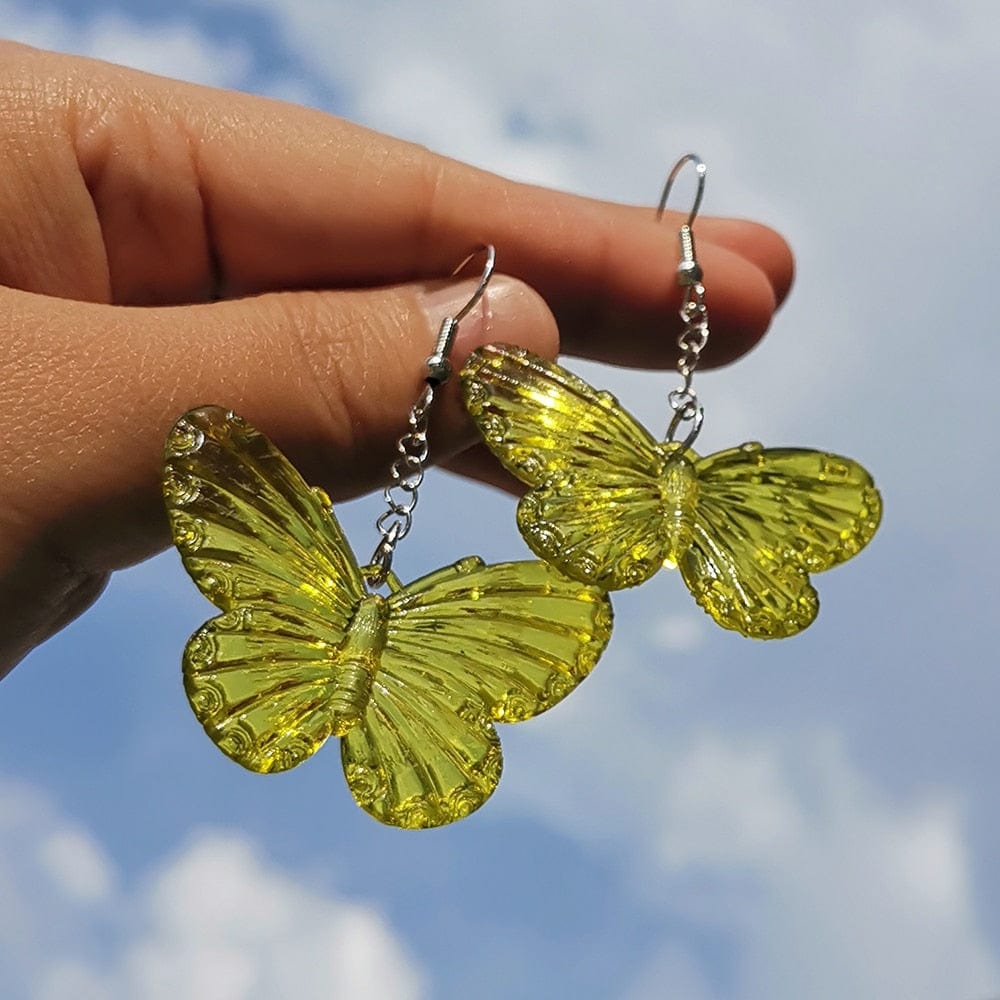 Harajuku Transparent Butterfly Earrings Meowhiskers